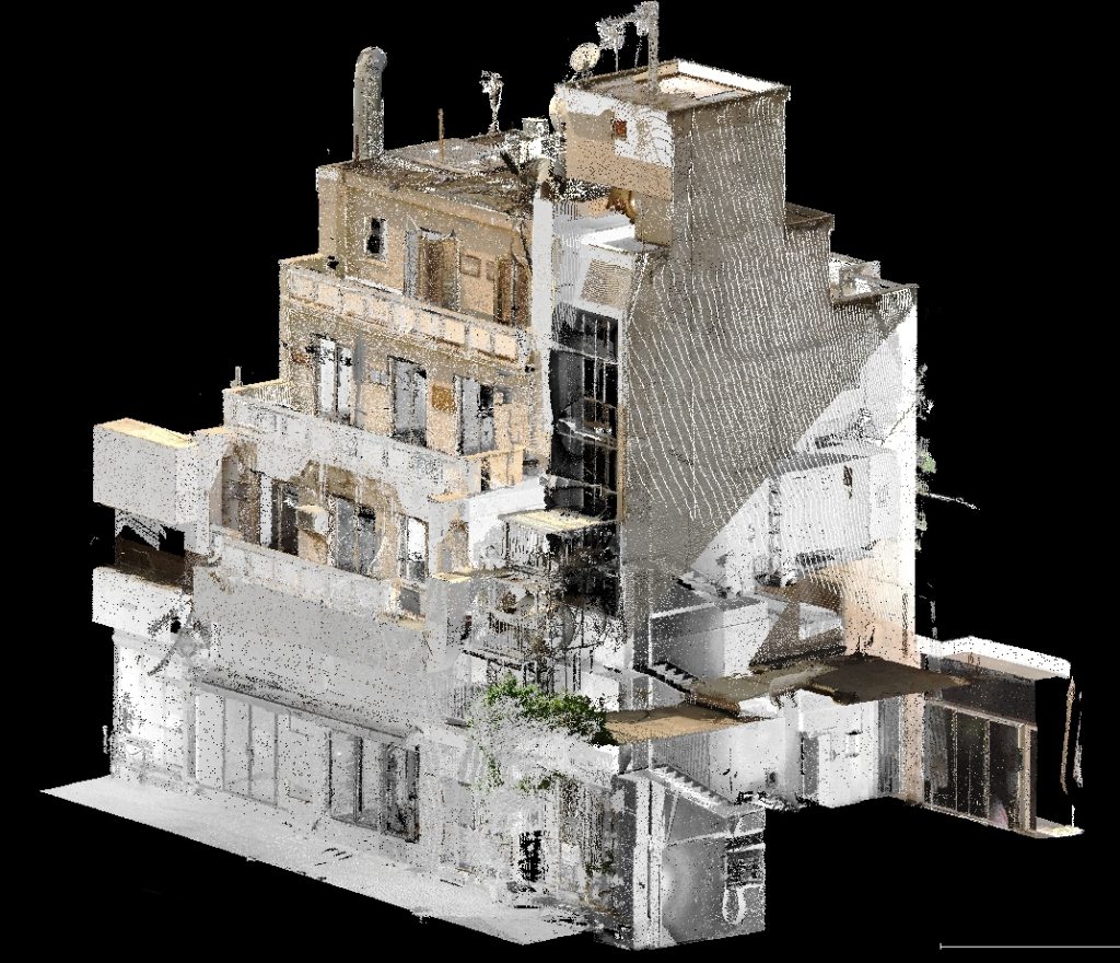 3D laser scanning of a building in old Nicosia